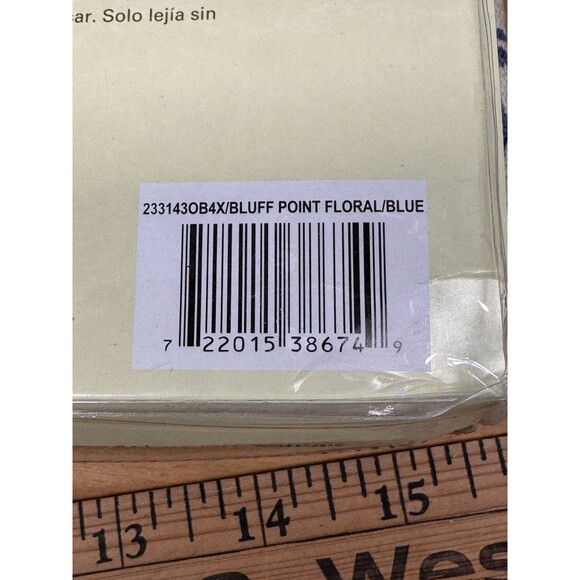 Ralph Lauren Home BLUFF POINT Tablecloth Blue/Tan Floral 60x104 New In Packaging - Picture 7 of 7